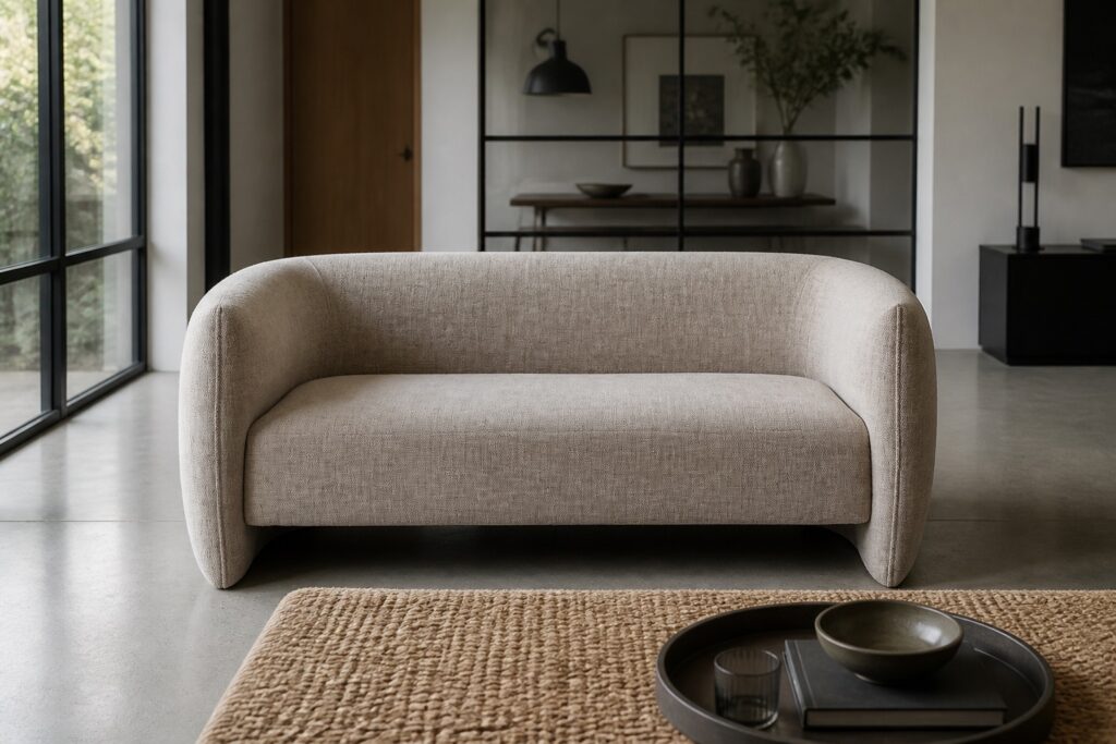 Bloomingville Bacio 2-zitsbank grijs in een modern interieur: 2-zitsbank in grijs