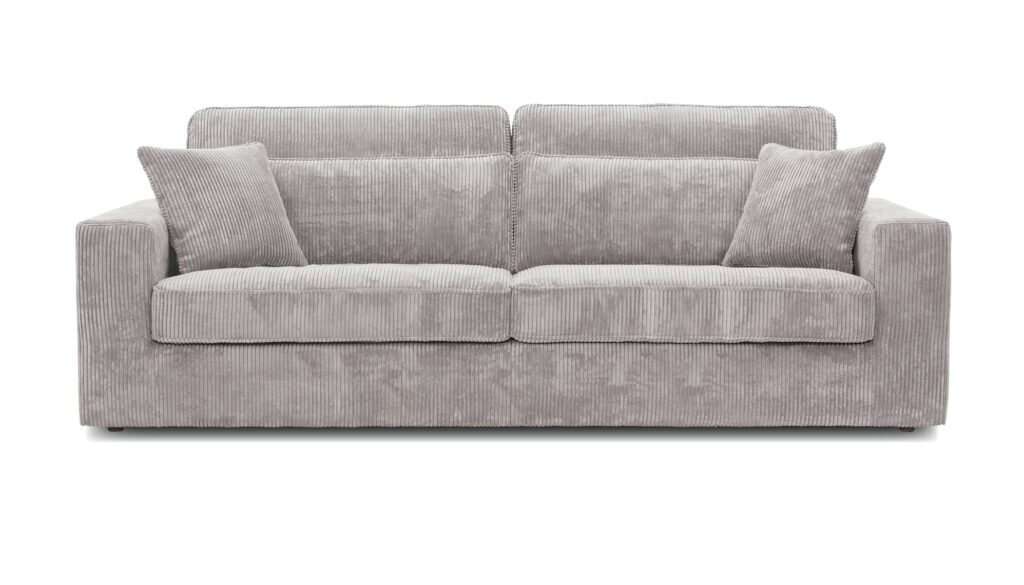 California 3-zitsbank ribstof grijs (Seats and Sofas)