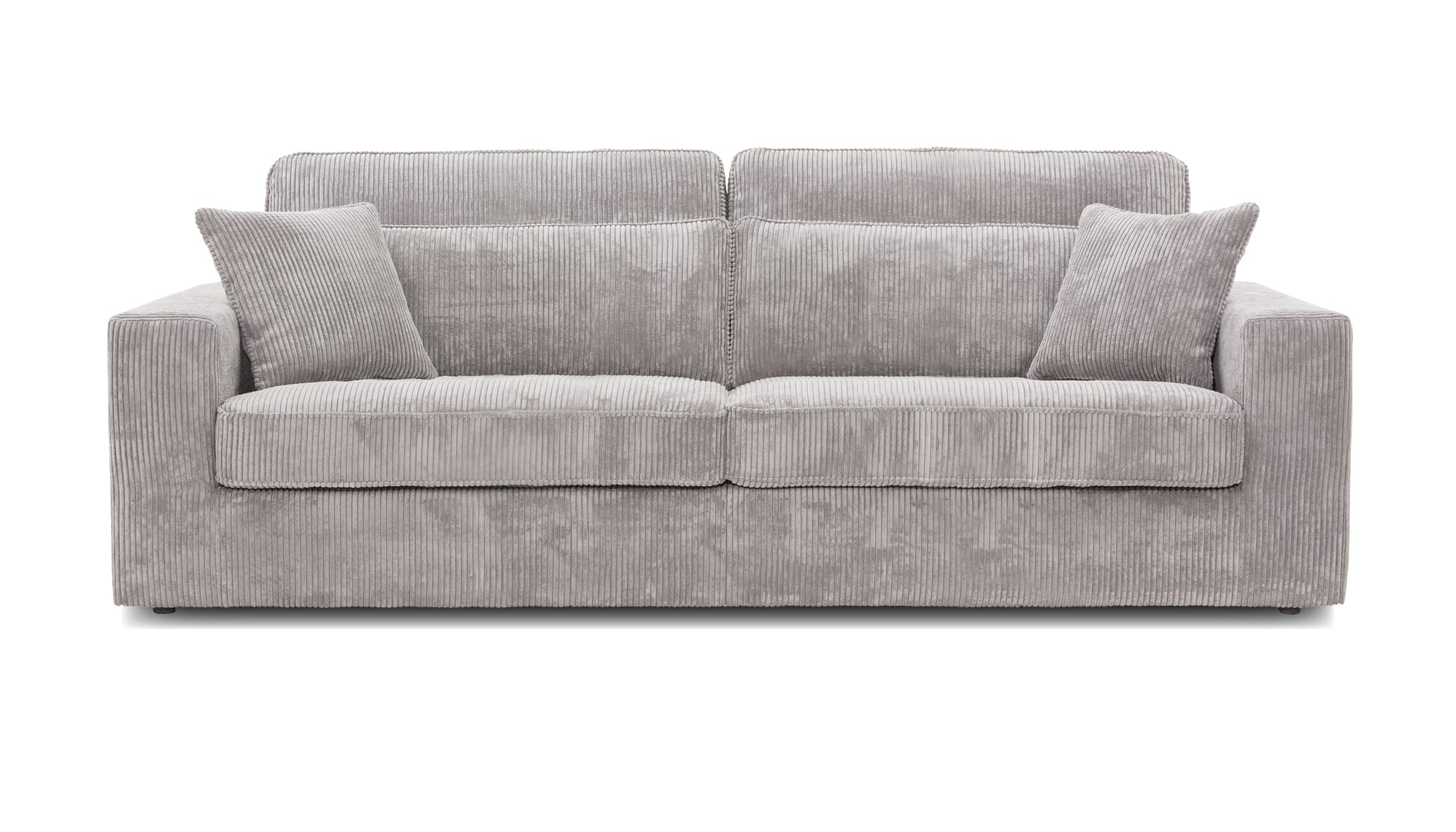 California 3-zitsbank ribstof grijs (Seats and Sofas)