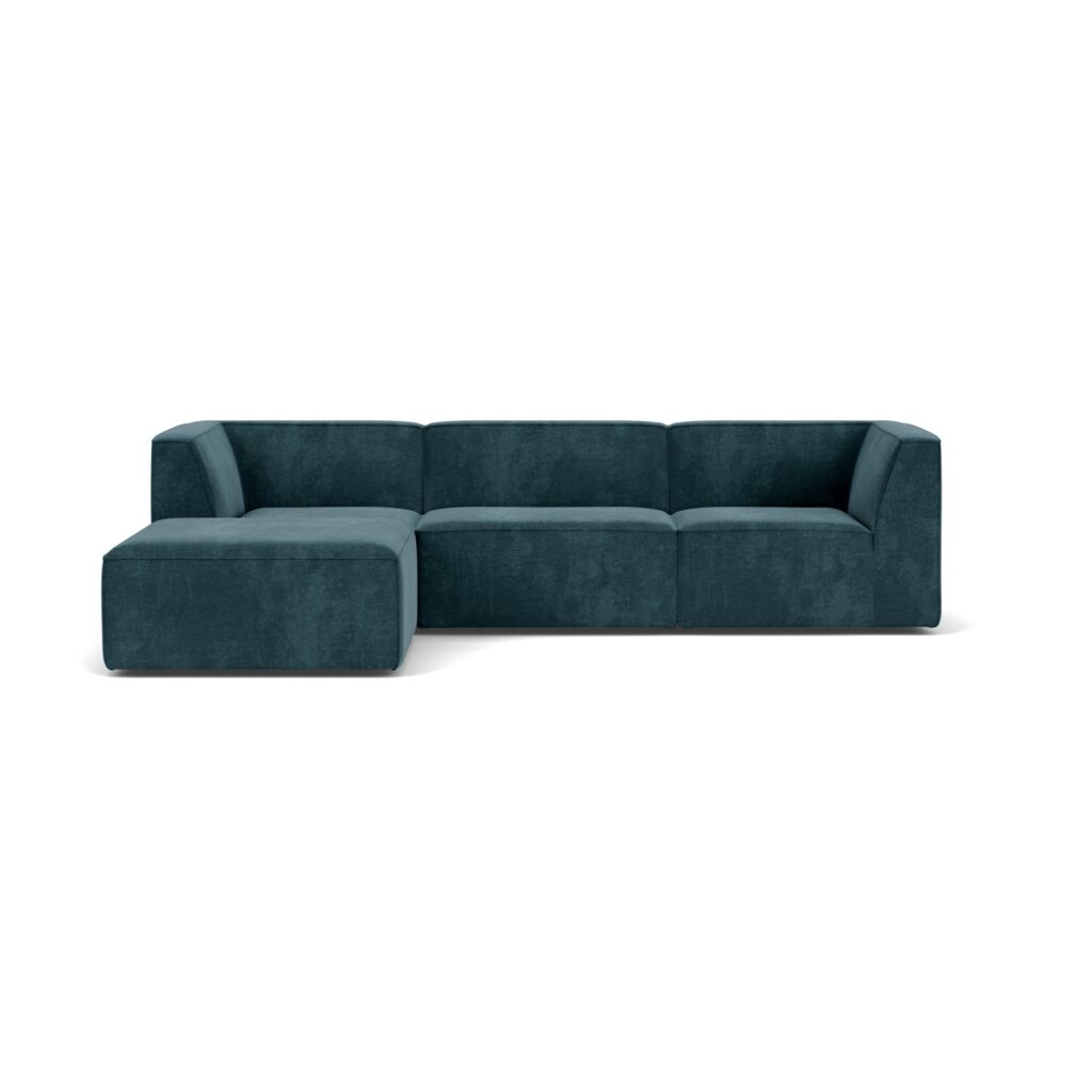 Dane, modulaire 3,5-zitsbank met hocker Danny Dusty Blue (Sofacompany)