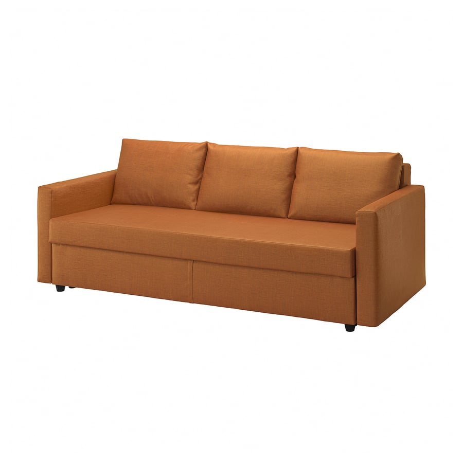 FRIHETEN 3-zits slaapbank Faringe bruinoranje (IKEA)