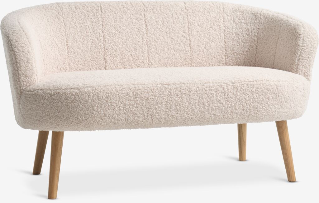 GLOSTRUP 2-zitsbank off-white teddy (JYSK)
