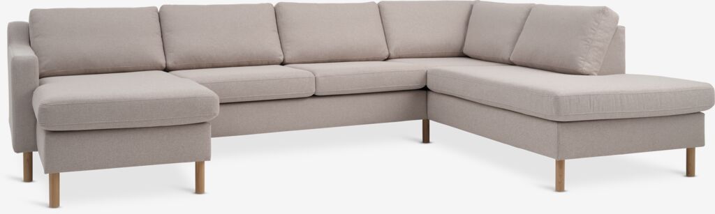 HELLERUP hoekbank beige/naturel eiken (JYSK)