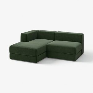 JÄTTEBO 2,5-zitsbank met chaise longue donkergroen (IKEA)