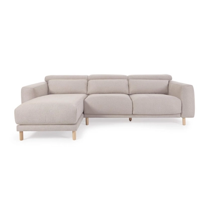 Kave Home Singa bank met chaise longue beige (fonQ)