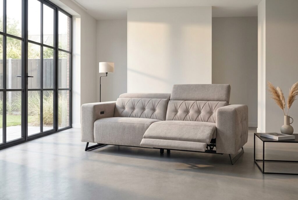 Madeira 3-zitsbank beige in een modern interieur: 3-zitsbank in beige