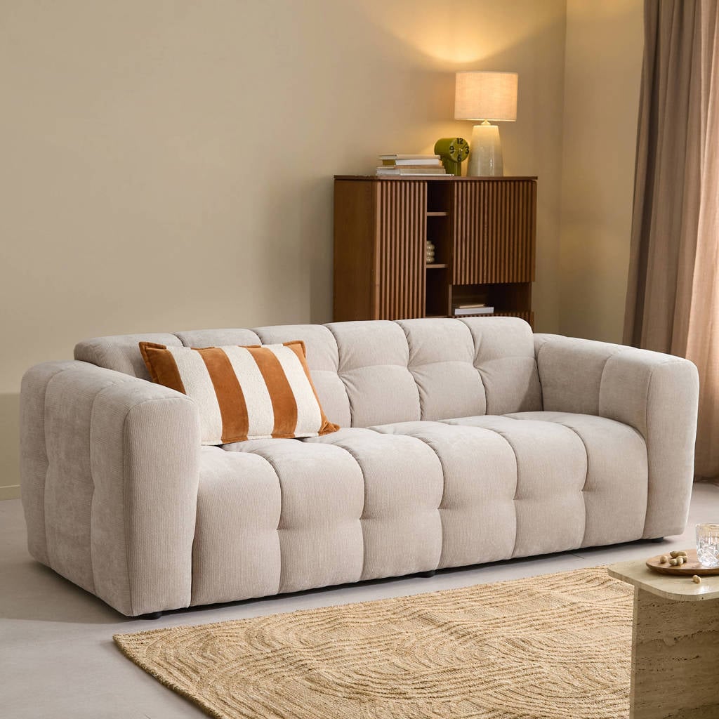 NOUS Living 3-zitsbank Lina beige (wehkamp)