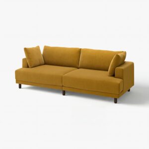 UPPÅKRA 3-zits modulaire bank Samsala geelbruin (IKEA)