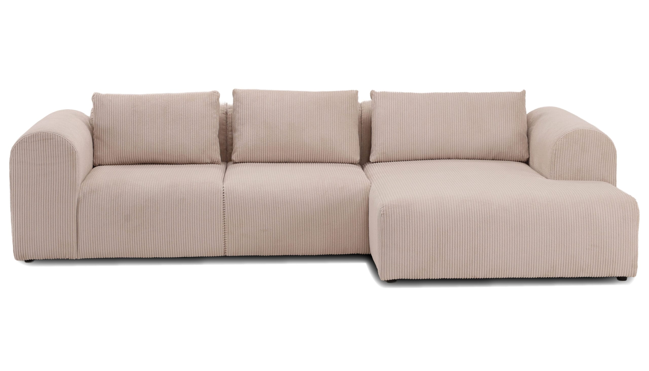 Vera hoekbank ribstof beige (Seats and Sofas)