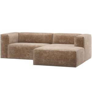 WOOOD hoekbank Bean taupe chenille (wehkamp)