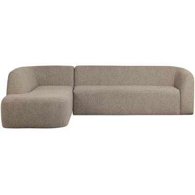 WOOOD Sloping hoekbank chenille naturel (fonQ)